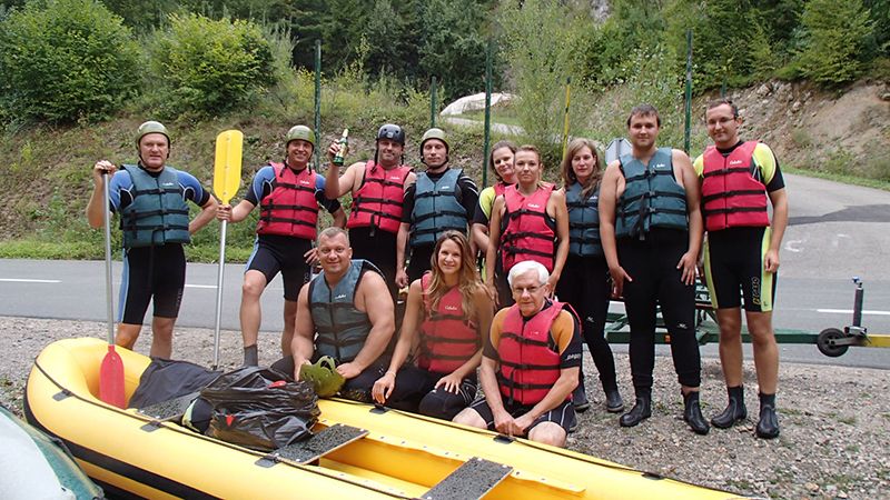 DATA LINK rafting team building on Kupa river