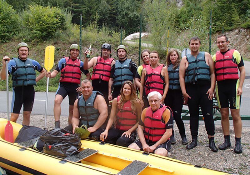 DATA LINK rafting team building on Kupa river